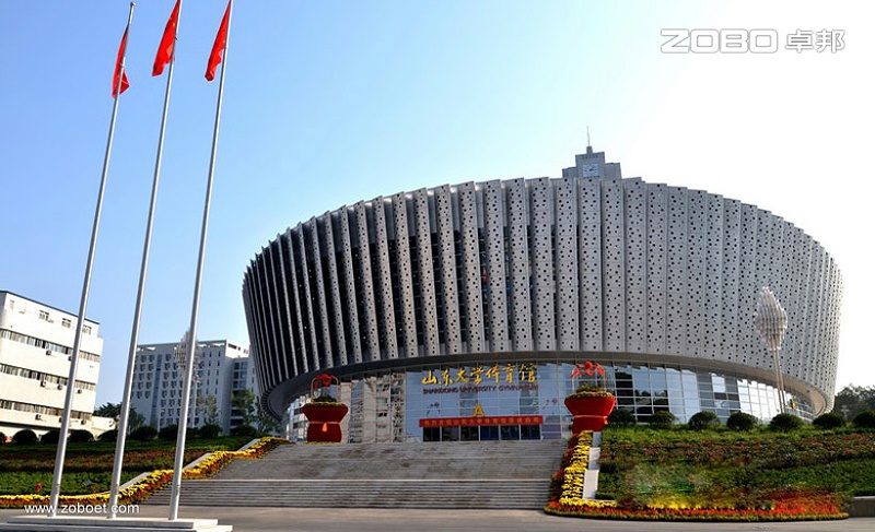 ZOBO绿巨人app入口二维码打造山东大学综合可乐app福引导绿巨人馆音频扩声系统